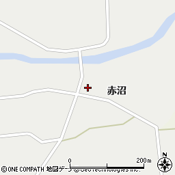 秋田県大仙市堀見内赤沼周辺の地図