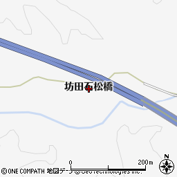 秋田県大仙市南外坊田石松橋周辺の地図