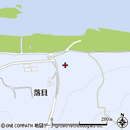 秋田県大仙市神宮寺落貝周辺の地図