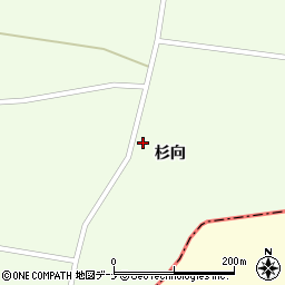 秋田県大仙市太田町三本扇杉向周辺の地図