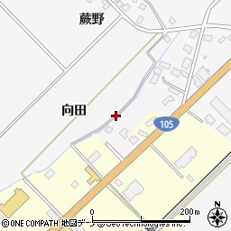 秋田県大仙市高関上郷（向田）周辺の地図