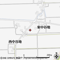 秋田県大仙市高関上郷西中谷地周辺の地図