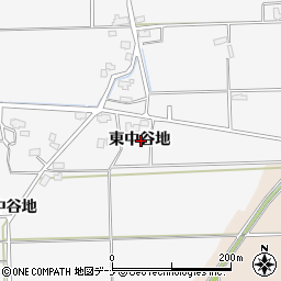 秋田県大仙市高関上郷東中谷地周辺の地図