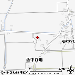 秋田県大仙市高関上郷西中谷地40周辺の地図