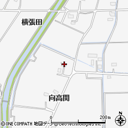 秋田県大仙市高関上郷向高関38周辺の地図