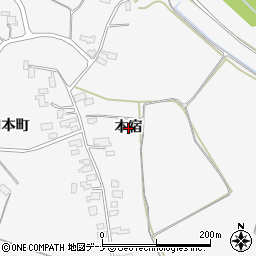 秋田県大仙市南外（本宿）周辺の地図