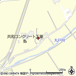 秋田県大仙市花館大戸下川原周辺の地図