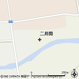 秋田県大仙市板見内二井関2周辺の地図