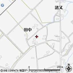 秋田県大仙市高関上郷田中周辺の地図