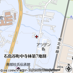 岩手県花巻市石鳥谷町中寺林第７地割105周辺の地図