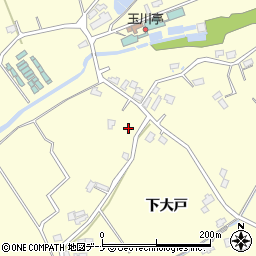 秋田県大仙市花館下大戸周辺の地図