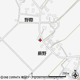 秋田県大仙市高関上郷蕨野周辺の地図