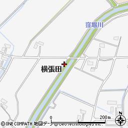 秋田県大仙市高関上郷横張田周辺の地図