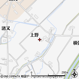 秋田県大仙市高関上郷上野周辺の地図