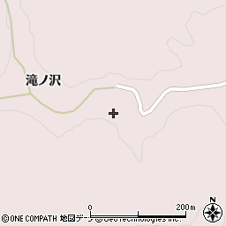秋田県大仙市大沢郷宿滝ノ沢周辺の地図
