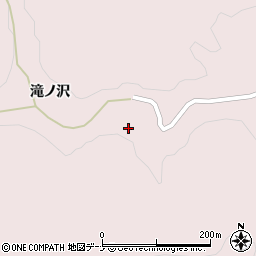 秋田県大仙市大沢郷宿（滝ノ沢）周辺の地図