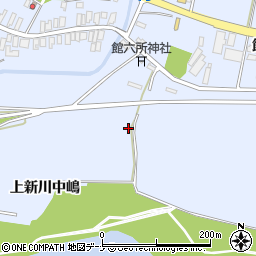 秋田県大仙市神宮寺上新川中嶋周辺の地図