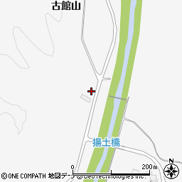 秋田県大仙市南外古館山周辺の地図