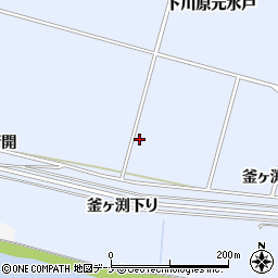秋田県大仙市神宮寺釜ヶ渕下り周辺の地図