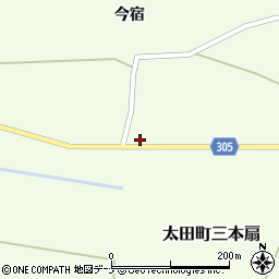 秋田県大仙市太田町三本扇狐柳167周辺の地図