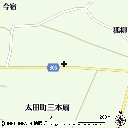 秋田県大仙市太田町三本扇狐柳69周辺の地図