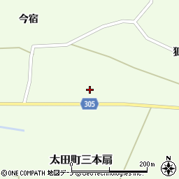 秋田県大仙市太田町三本扇狐柳179周辺の地図