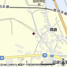 秋田県大仙市花館間倉124周辺の地図
