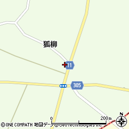 秋田県大仙市太田町三本扇狐柳96周辺の地図