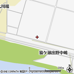 秋田県大仙市南外猿ケ瀬出野中嶋周辺の地図
