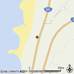 秋田県由利本荘市神沢浜辺190周辺の地図