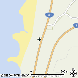 秋田県由利本荘市神沢浜辺188周辺の地図