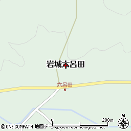 秋田県由利本荘市岩城六呂田周辺の地図