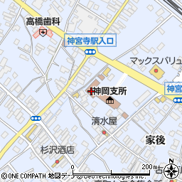 大仙市役所　神岡支所福祉センター事務室周辺の地図