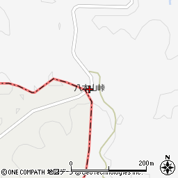 八木山峠周辺の地図