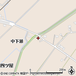 秋田県大仙市四ツ屋東下瀬周辺の地図