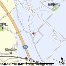 秋田県大仙市神宮寺上蒲周辺の地図