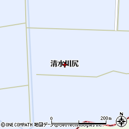 秋田県大仙市太田町川口清水川尻周辺の地図