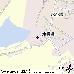 秋田県大仙市新谷地水呑場周辺の地図