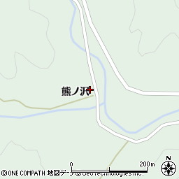 秋田県由利本荘市高尾熊ノ沢周辺の地図