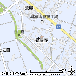秋田県大仙市神宮寺新屋野周辺の地図