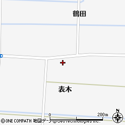 秋田県大仙市横堀表木43周辺の地図