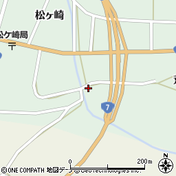 秋田県由利本荘市松ヶ崎金洗川周辺の地図