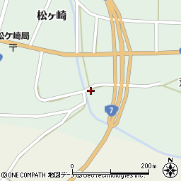 秋田県由利本荘市松ヶ崎（金洗川）周辺の地図