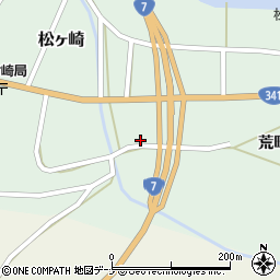 秋田県由利本荘市松ヶ崎荒町南側155周辺の地図