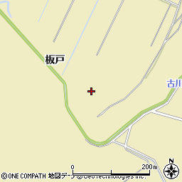 秋田県大仙市北楢岡板戸周辺の地図