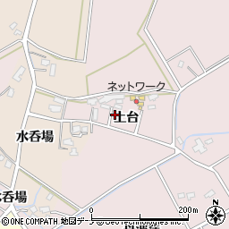 秋田県大仙市新谷地上台周辺の地図