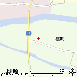 秋田県大仙市太田町三本扇篠沢周辺の地図