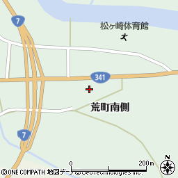 秋田県由利本荘市松ヶ崎（荒町南側）周辺の地図