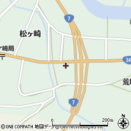 秋田県由利本荘市松ヶ崎荒町南側160周辺の地図