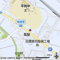 秋田県大仙市神宮寺荒屋入18周辺の地図